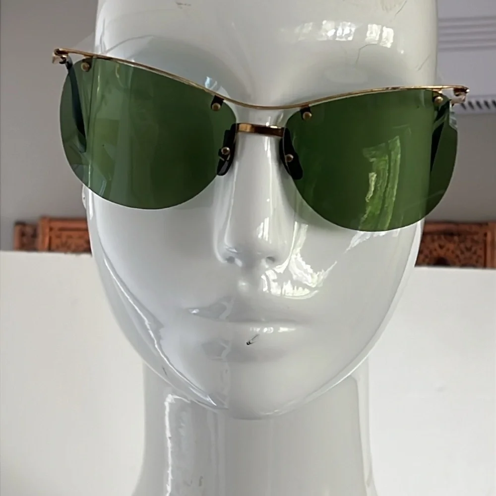 Vintage 1950s Ray Ban Cool Ray Olympian Polaroid 88 Green Lenses Sunglasses